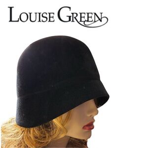 Louise Green Millinery Black Cloche